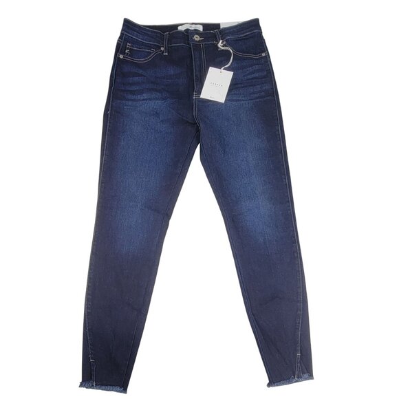 KanCan The Jordan Jean High Rise Ankle Skinny Jeans Dark Blue Womens Size11/ 29 - Picture 1 of 9